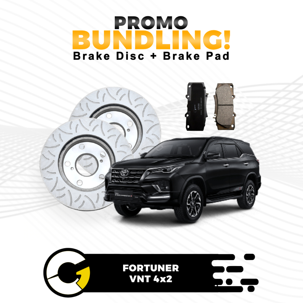 Jual BRAKE DISC ROTOR DRAGON SLOT FORTUNER VNT 4x2 DAN KAMPAS REM