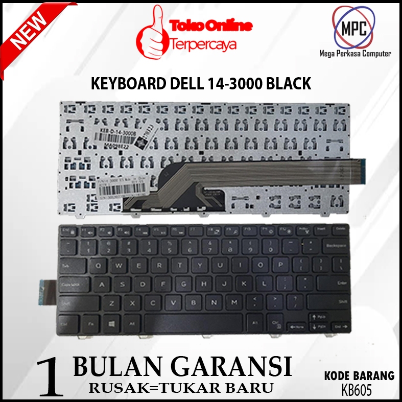 Jual Keyboard Laptop Dell Inspiron 14-3000 14-3441 14-3442 14-3445 14 ...