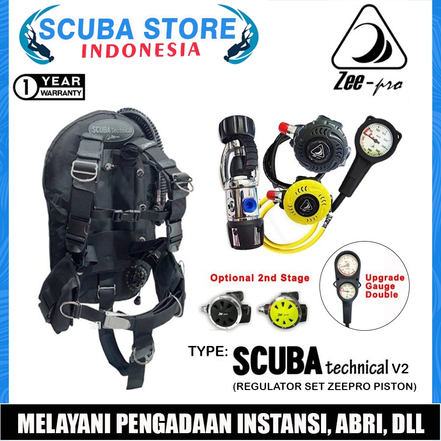 Jual Paket BCD Set Package Scubatech V2 Scuba Technical Regulator ...