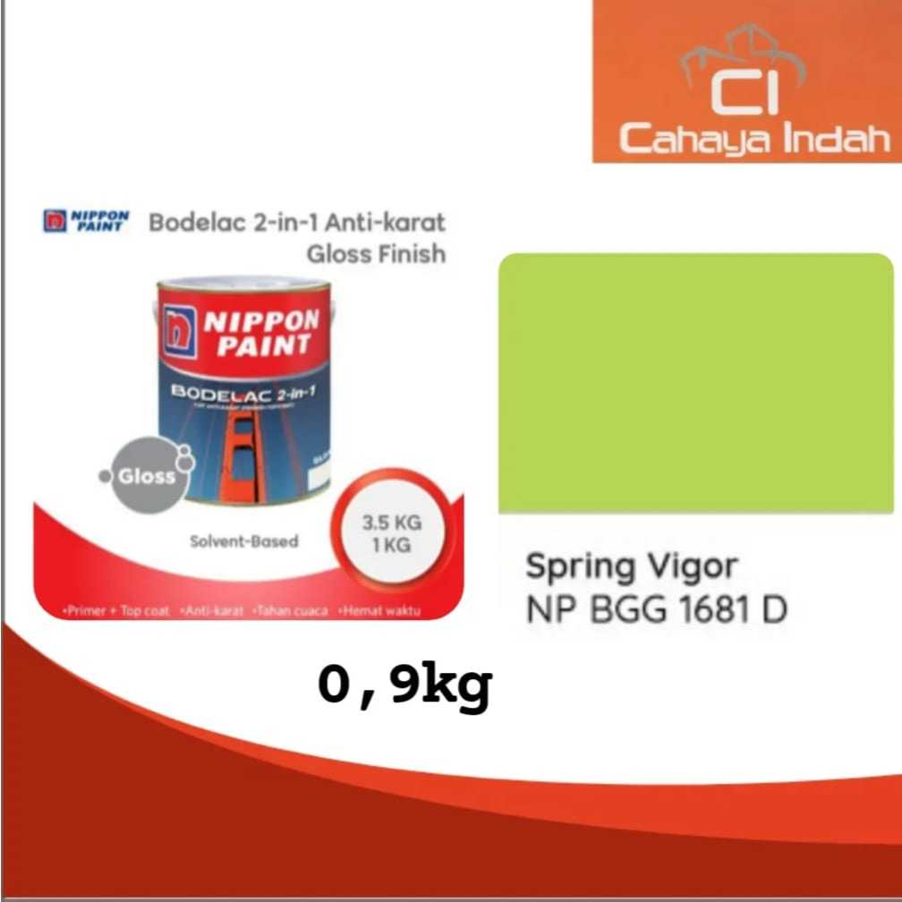 Jual NIPPON PAINT BODELAC CAT BESI"Spring Vigor" 1681D 0,9kg Shopee