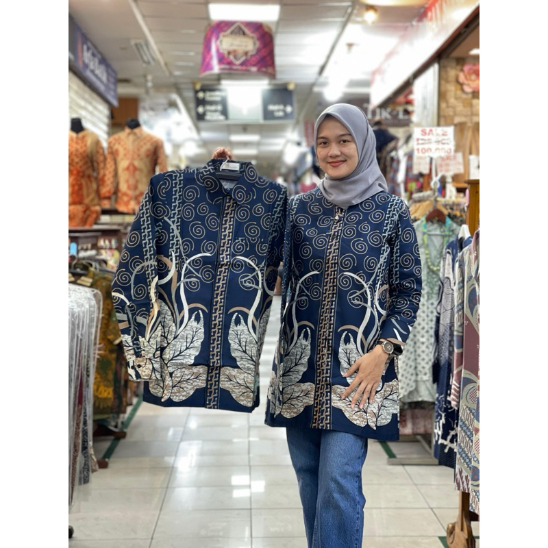 Jual Baju Batik Tunik Bahan Katun Halus Batik Couple Batik Full Lapisan ...