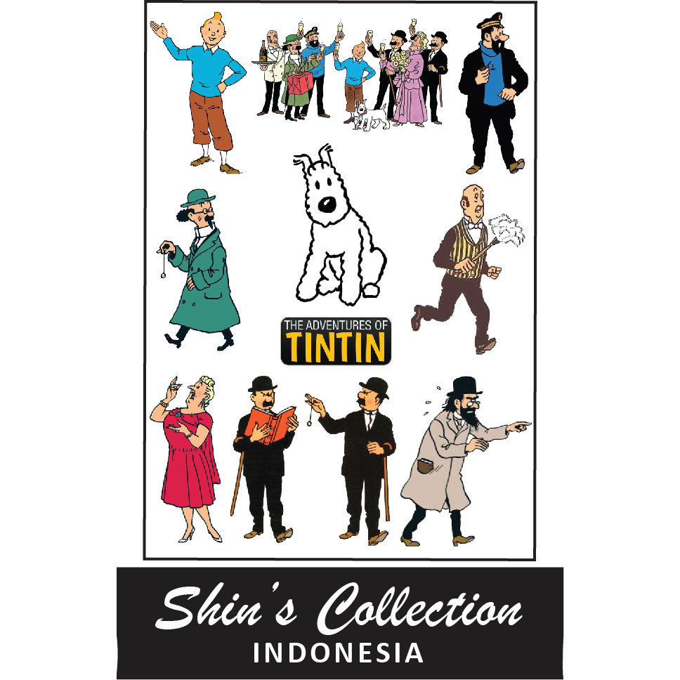 Jual Sticker stiker murah antiair transparan The Adventures of tintin 1 ...