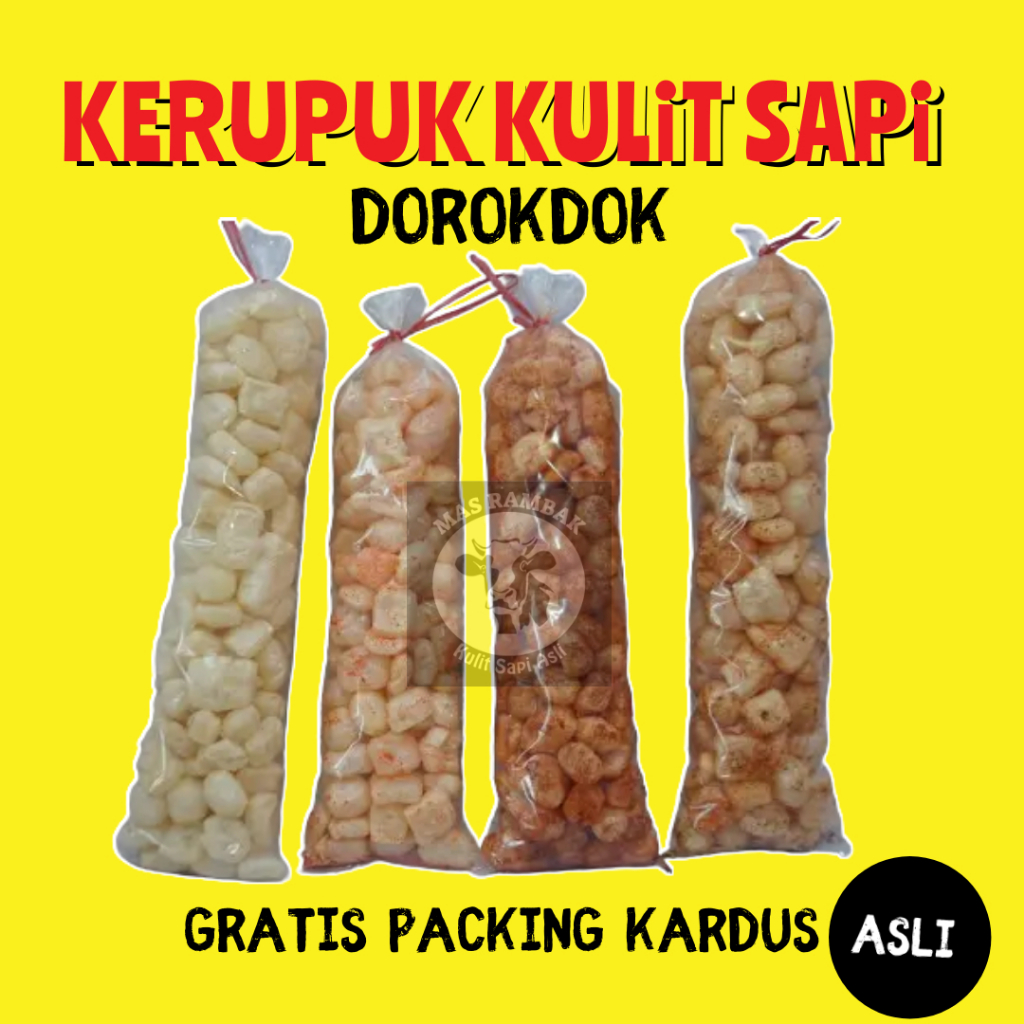 Jual Kerupuk Kulit Sapi 1 Bal Dorokdok Rambak Kulit Asli Krupuk Aneka