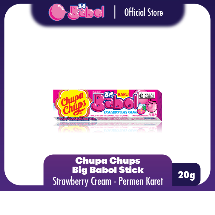 Jual Chupa Chups Big Babol Strawberry Stick 20g Permen Karet Rasa Stroberi 1pc Shopee Indonesia