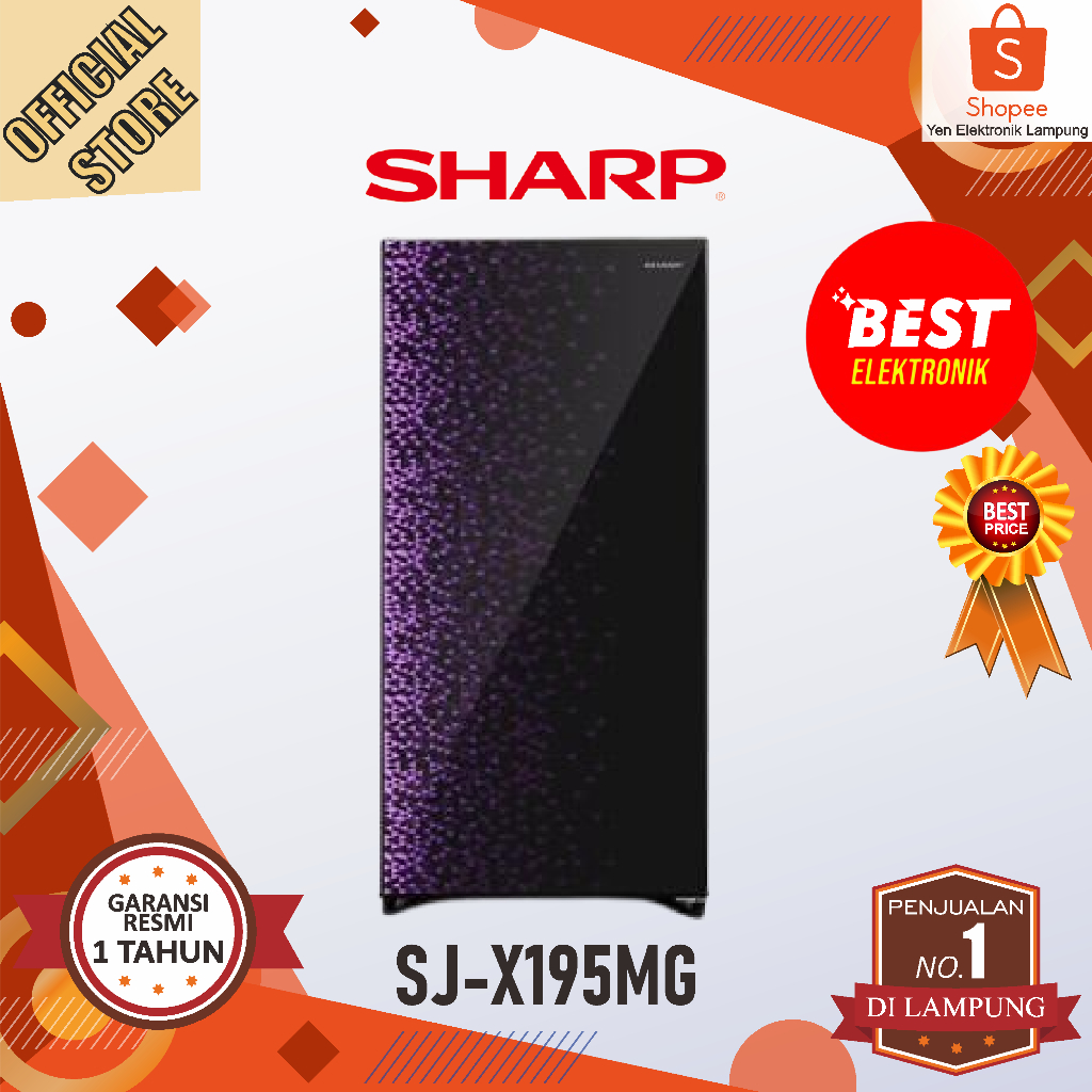 Jual Kulkas SHARP SJ X 195 MG Kulkas 1 Pintu Shine Magneglas Series ...