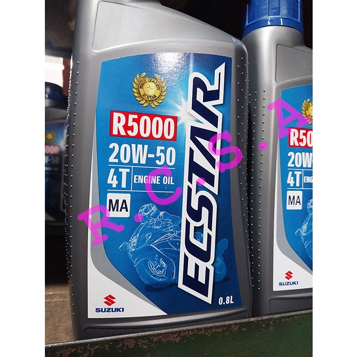 Jual OLI SUZUKI ECSTAR R5000 20W-50 MA 4T 0,8 LITER ORIGINAL | Shopee ...