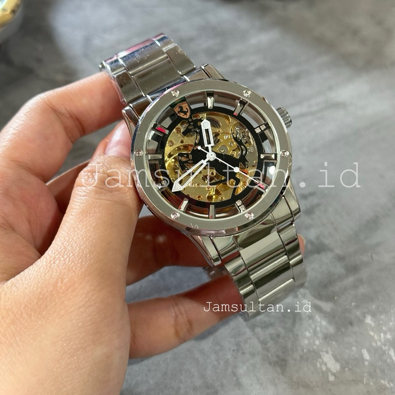 Jual JAM TANGAN SULTAN PRIA FERARI AUTOMATIC STAINLESS DIAMETER 42MM ...