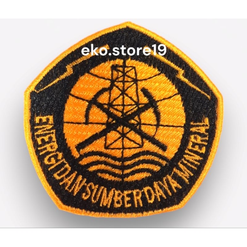 Jual BADGE LOGO ESDM KEMENTERIAN ENERGI DAN SUMBER DAYA MINERAL BORDIR ...