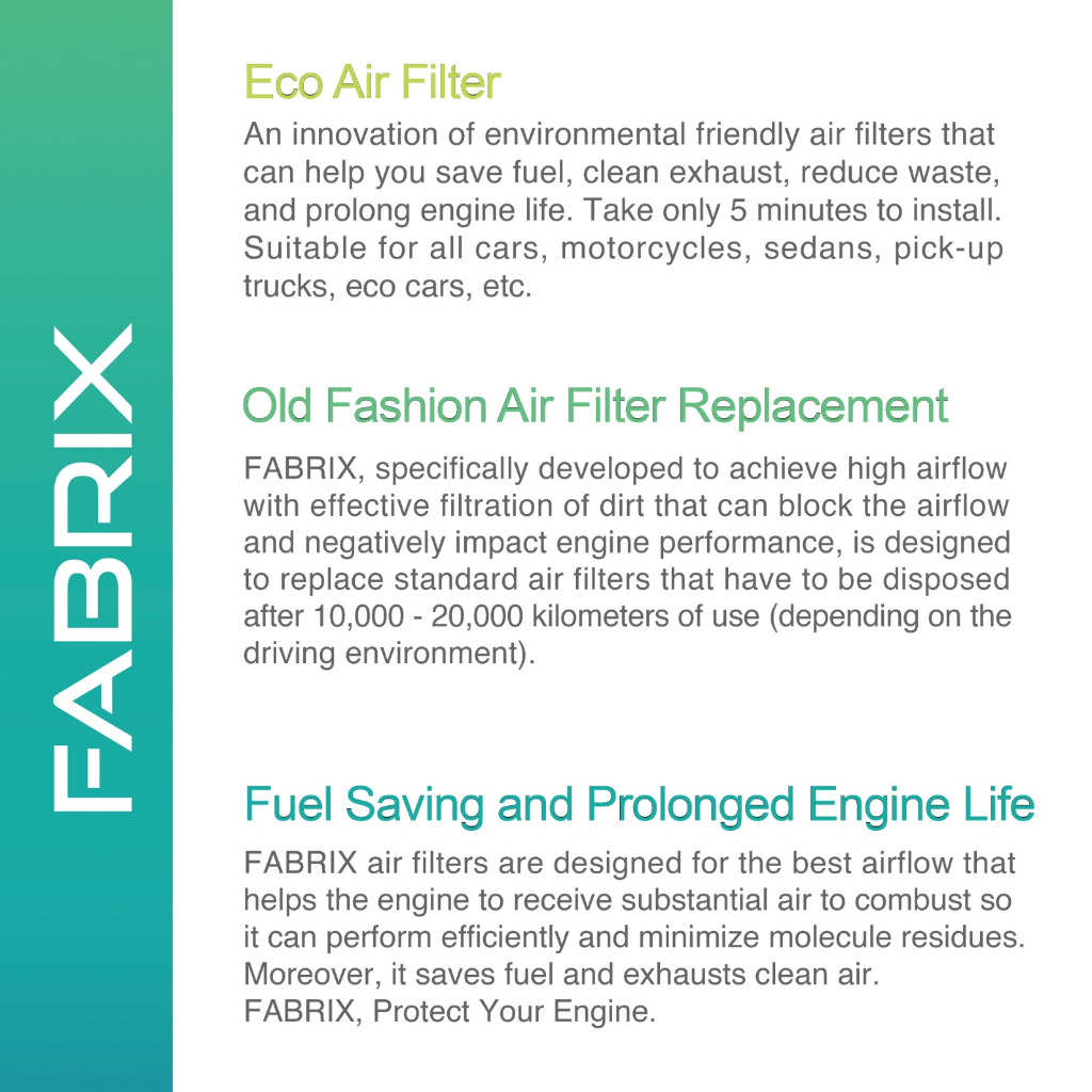 Jual Fabrix Filter Udara Chevrolet Aveo Spin Wuling Almaz Turbo Cortez ...
