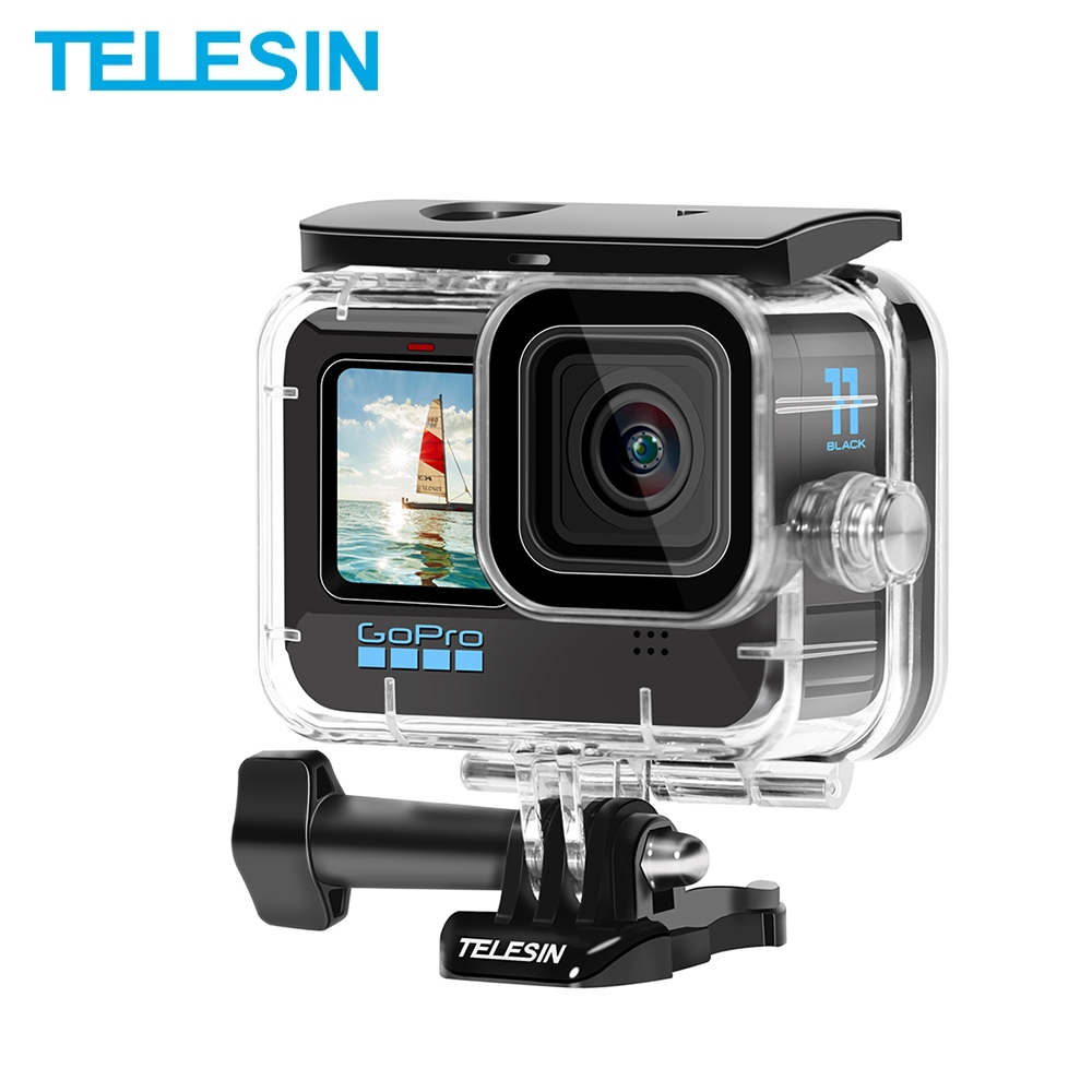 Jual TELESIN 45M Waterproof Case Underwater Housing Diving Box for ...