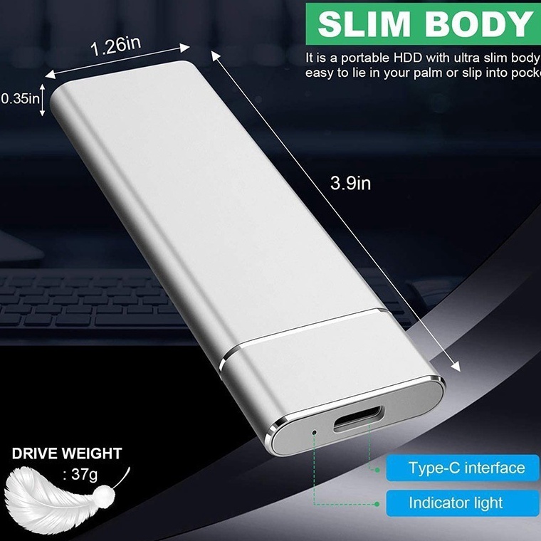 Jual Langsung Beliii Mini Portable SSD Eksternal 2TB External Mobile ...