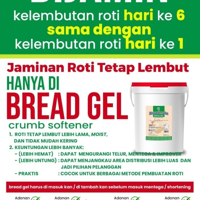Jual Bread Gel 4 Kg EMBER PAIL BreadMate Crumb Softener Pelembut Roti ...