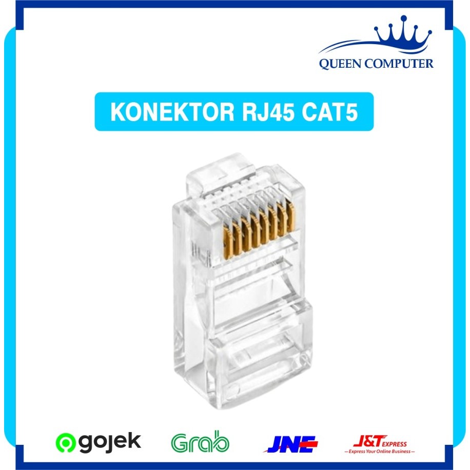 Jual Connector RJ45 Konektor RJ-45 RJ45 CAT 5 Konektor RJ45 Cat5 ...