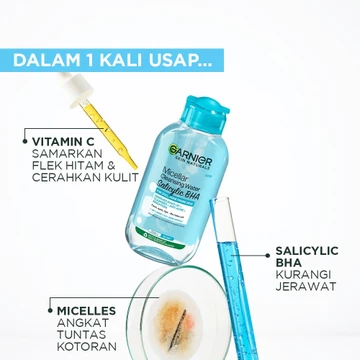 GARNIER Micellar Water Blue Salicylic Acid 400ml Skincare Cleansing Skincare Pembersih Wajah