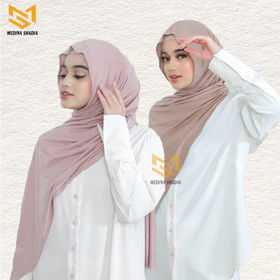 Medina Shadia Pashmina Kaos Rayon Premium Style Korean Hijab Simple New Edition Turkey Shawl