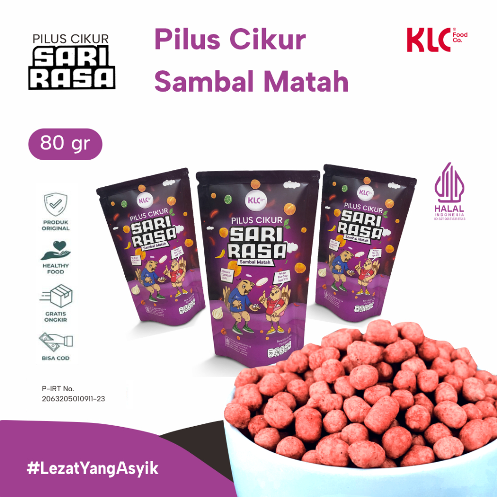 Jual Pilus Cikur / Sari Rasa Sambal Matah Snack KLC 80 gr - 3 Pcs ...