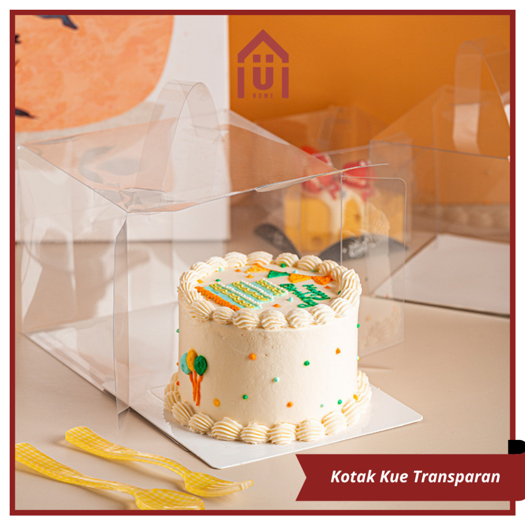 Jual UNISO - [10 PCS] BOX KUE MINI SLICE CAKE TRANSPARAN KOTAK MIKA KUE ...