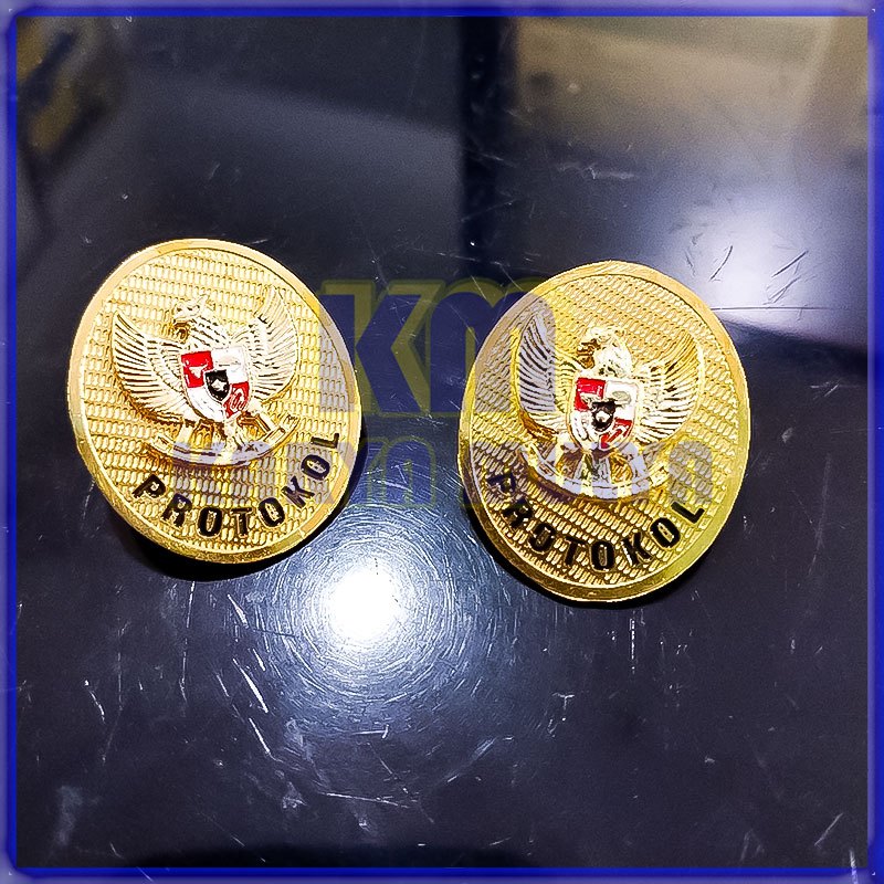 Jual Pin Lencana Protokol Lambang Garuda Lencana Protokol Model Oval ...