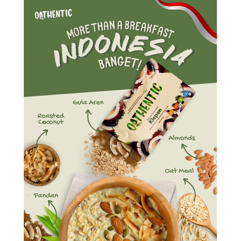 Jual Oatmeal Sehat Rasa Klepon | Oathentic Klepon 50g Sereal Siap ...