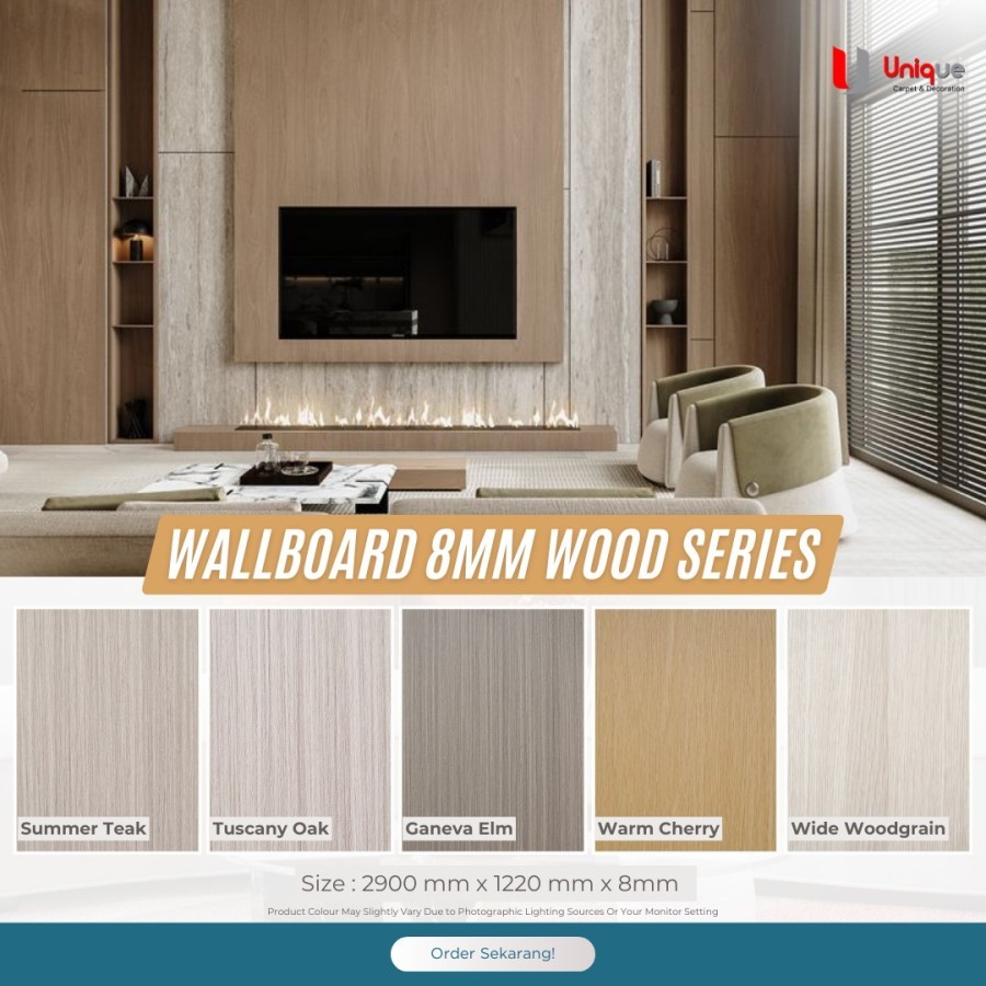 Jual Wallboard Wood Series Tebal 8mm / Papan Panel Motif Kayu Uk. 1,2m ...