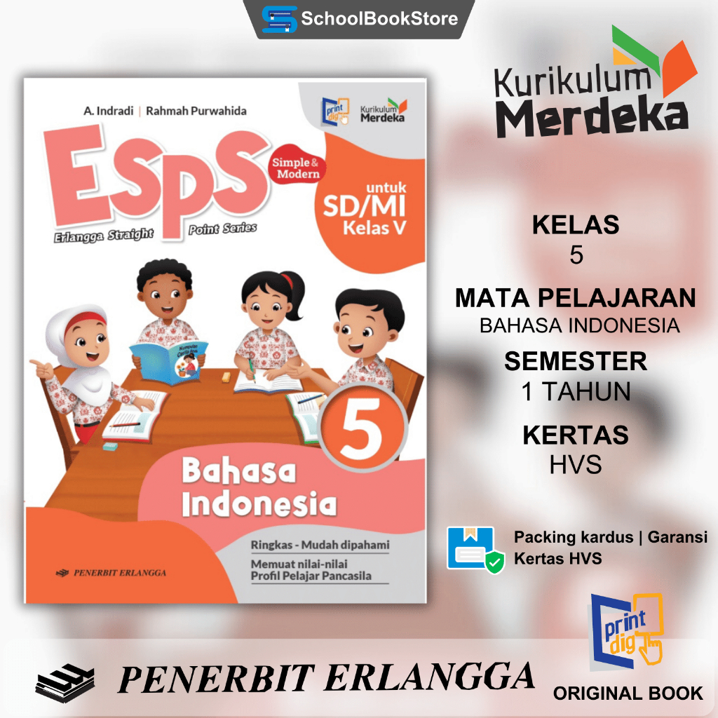 Jual Buku Paket ESPS Bahasa Indonesia Kelas Kls 5 Kurikulum Merdeka ...