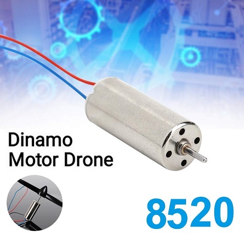 Jual Coreless 8520 Brushed Motor Dinamo Dc 3.7v Mini Drone 8.5x20 High ...