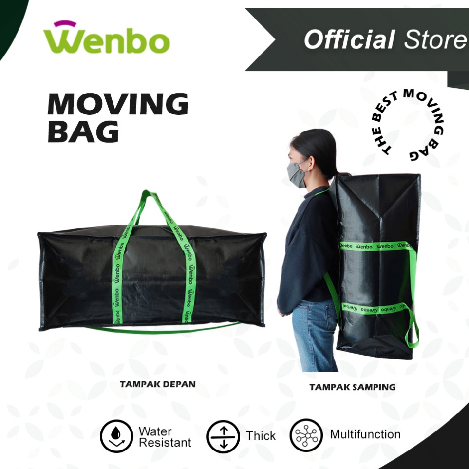 Jual Wenbo Moving Bag Tas Penyimpanan Serbaguna Karung Terpal Jumbo Art Q S Shopee Indonesia