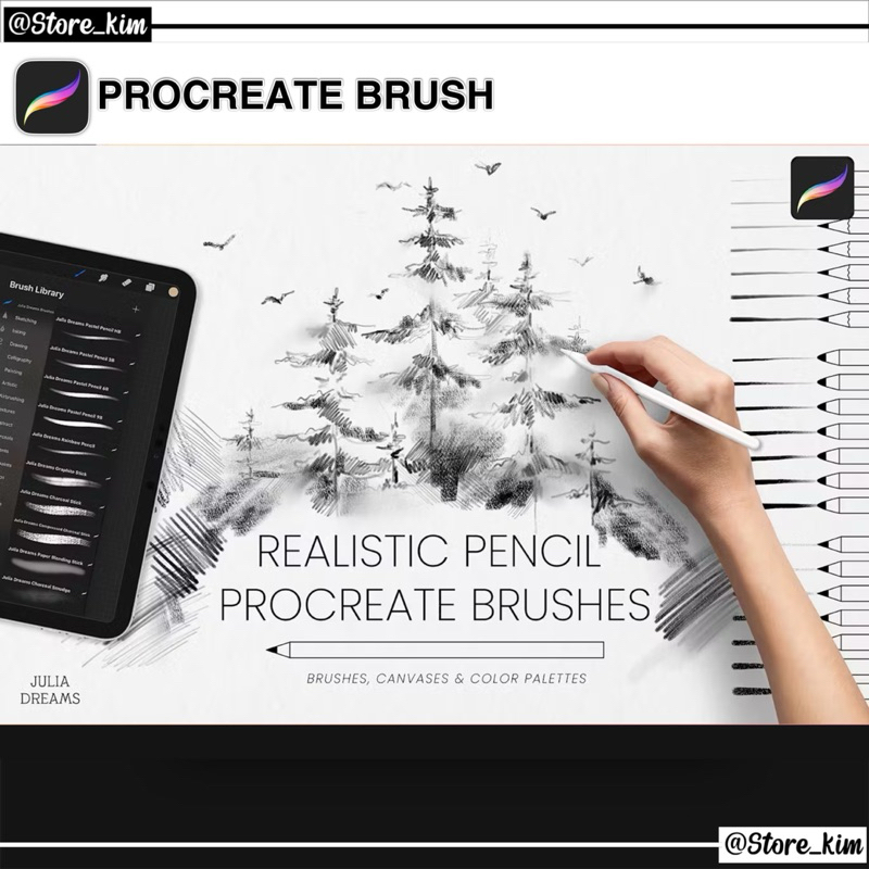 Jual Realistic Pencil Procreate Brushes - Procreate Brushes | Shopee ...