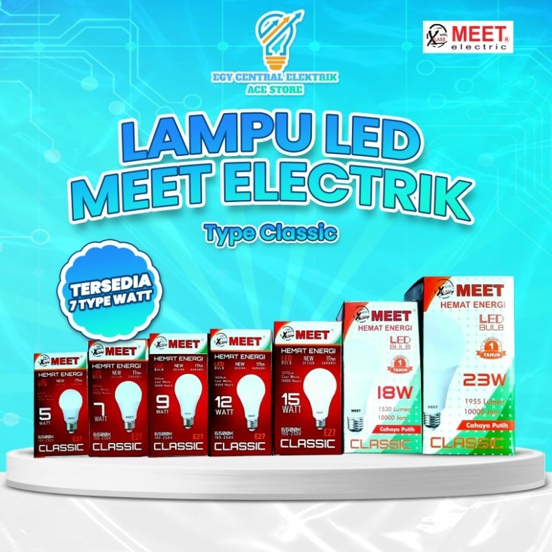 Jual Lampu Led Meet Tersedia Tipe Watt Hemat Energi Cahaya Cool White