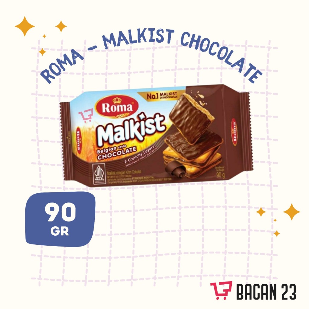 Jual Biskuit Roma Malkist Cokelat (90 Gr) / Malkist Roma - Malkist ...