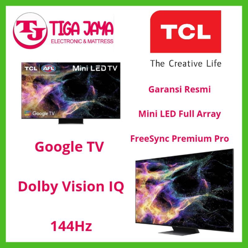 Jual TCL 65C845 MINI LED TV 65 INCH 4K UHD GOOGLE TV 144Hz VRR 65C845 ...