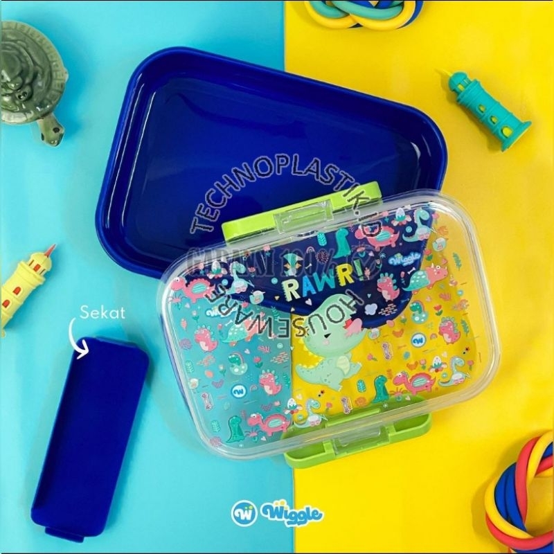 Jual WIGGLE Lunch Box Terbaru Design Hello Dino Lunch Box 750Ml | Kotak
