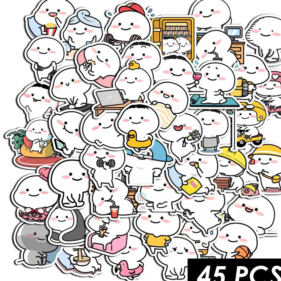 Jual Sekarang Viral STIKER PENTOL 45 PCS UNTUK Laptop HP TUMBLER SEPEDA