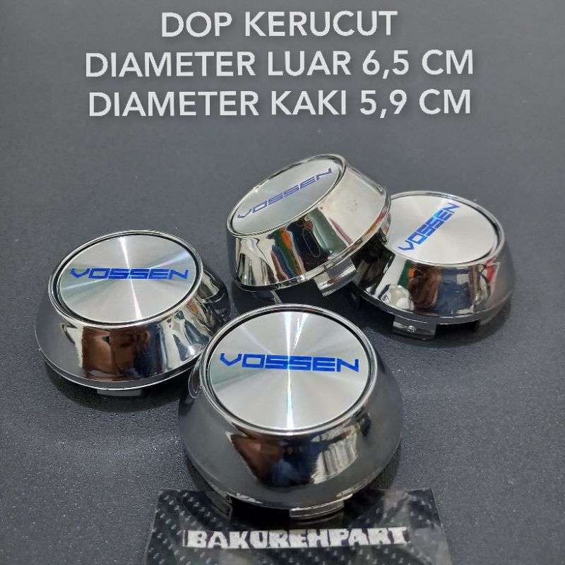 Jual Dop roda tutup velg mobil racing kerucut chrome logo VOSSEN ...