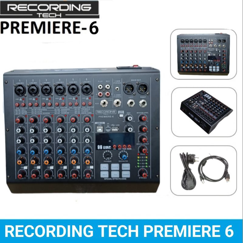 Jual Recording Tech Premiere 6 Mixer Audio With Loopback 6 Channel ...