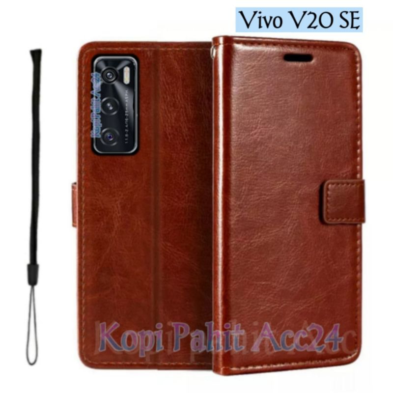 Leather Flip V20 Se Flip Cover Leather Flip Cover Untuk Vivo V20