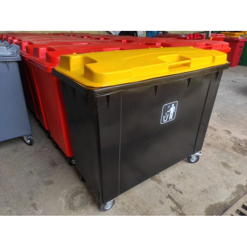 Jual TEMPAT SAMPAH BESAR/BAK SAMPAH BESAR 660 LITER RODA | Shopee Indonesia