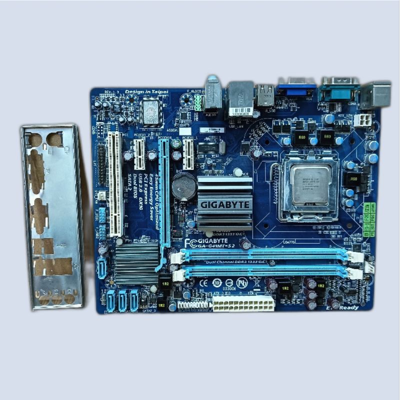 Jual Motherboard Gigabyte GAG41MTS2 DDR3 Plus Prosesor Core 2 Duo