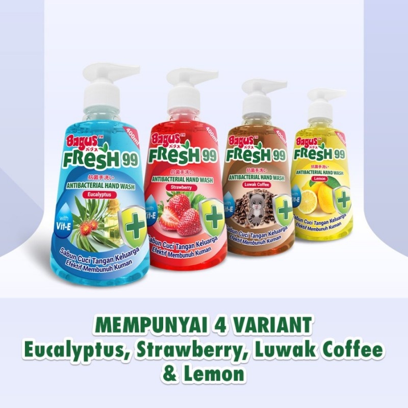 Jual Bagus FRESH 99 AntiBacterial Hand Wash Sabun Cuci Tangan Botol 400 ...