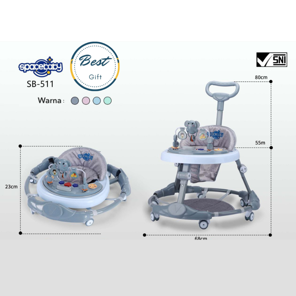 Jual SPACEBABY SB-511 BABY WALKER (ELEPHANT STIR) | Shopee Indonesia