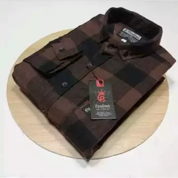Kemeja Pria Flanel Motif Kotak Lengan Panjang