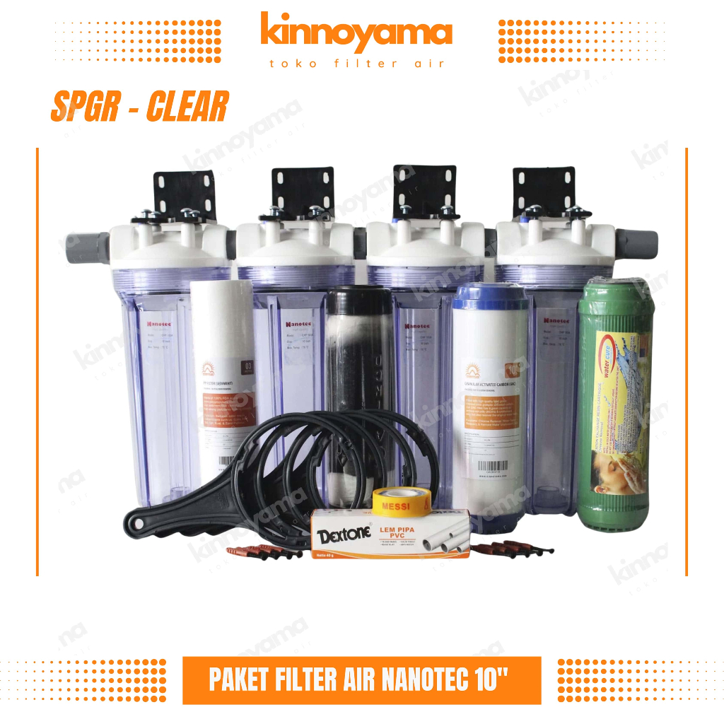 Jual Paket Housing Filter Air 4 Tahap SPGR / Filter Air Sumur / berbesi