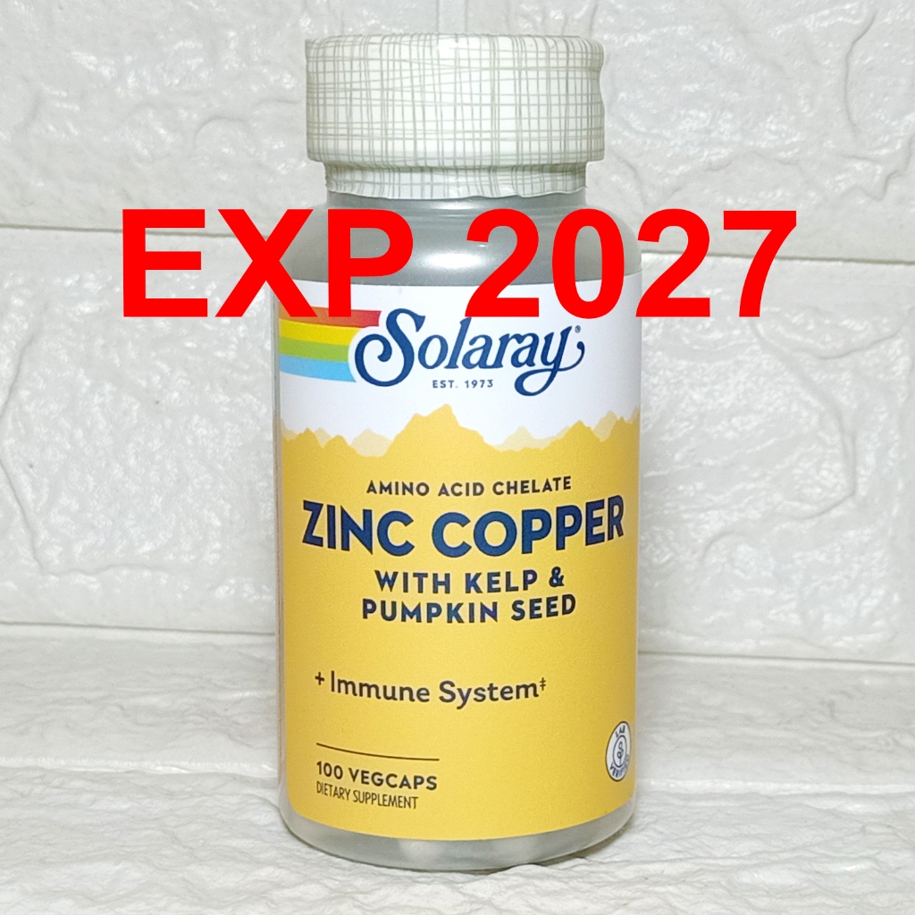 Jual Solaray Zinc Copper with Kelp & Pumpkin Seed 100 VegCaps Shopee