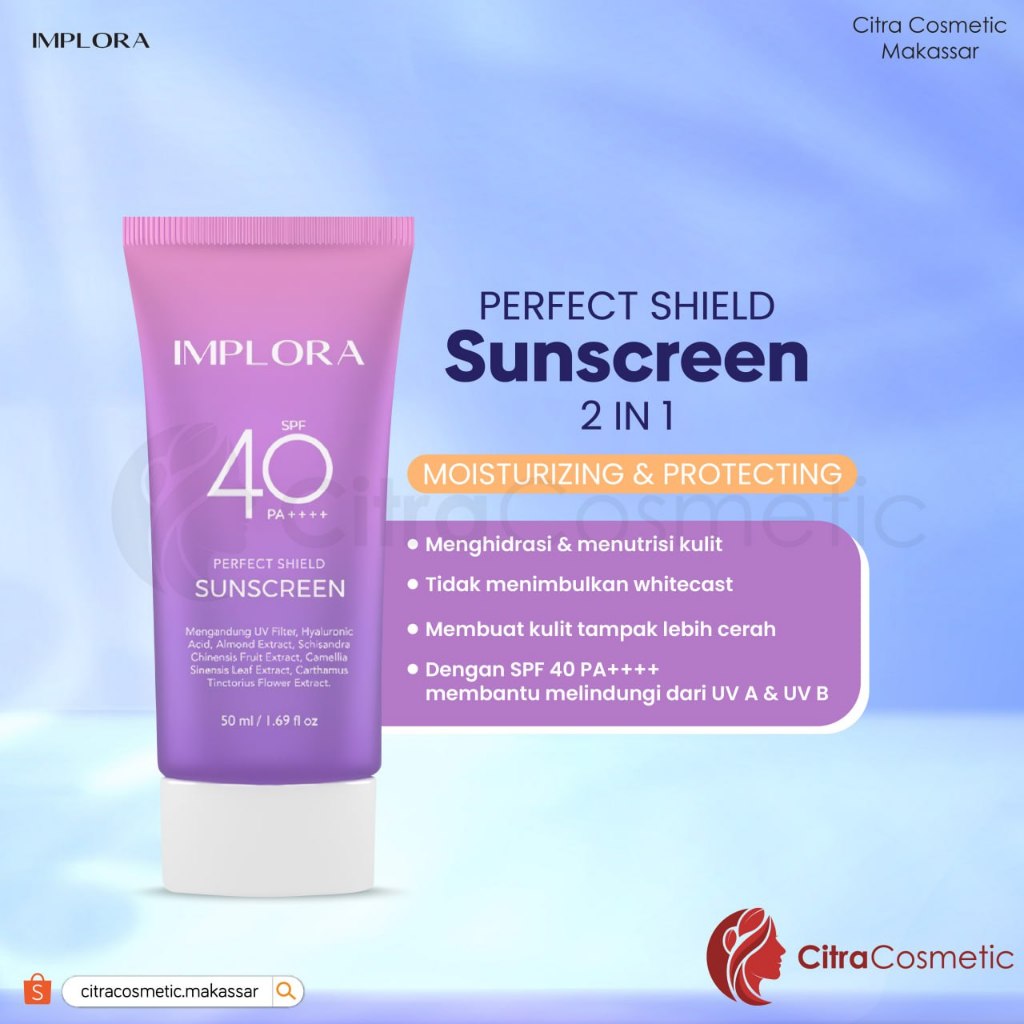 Jual Implora Perfect Shield Sunscreen SPF 40 Pa++++ 25 Ml | 50 Ml ...