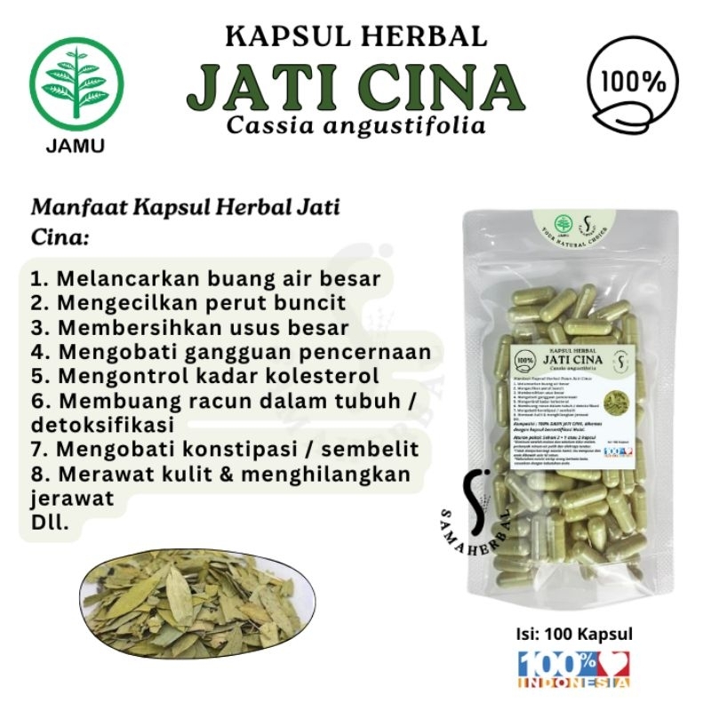 Herbal Senna Leaf Capsules 100pcs