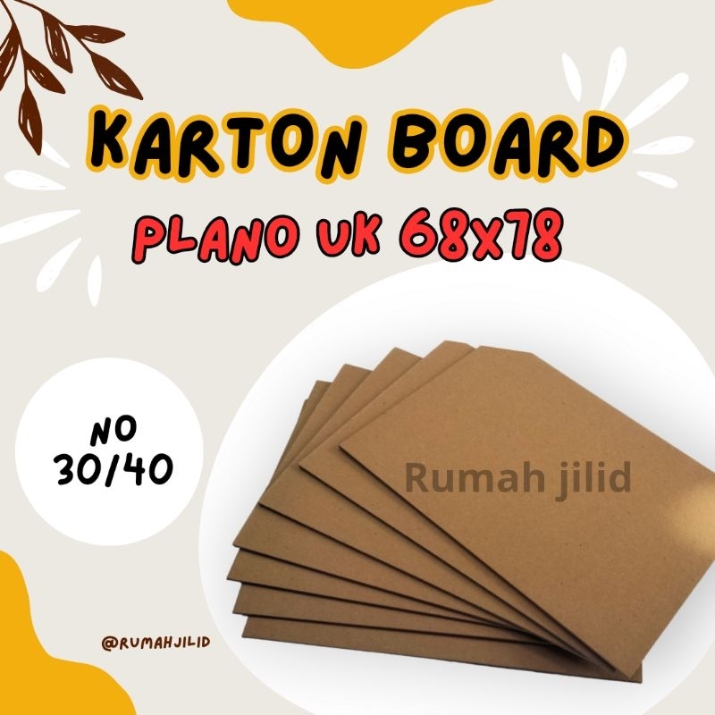 Jual KARTON BOARD / YELLOW BOARD,HARDBOARD, No 30/40UK Plano 68x78 ...