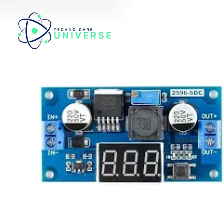 Jual Modul Regulator Voltage LM2596 DIP, Step Down DC with Display 7 ...