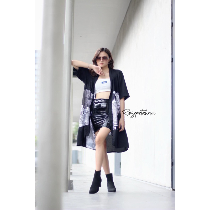 Jual Outer paper harajuku style / rompi panjang outer / luaran korean ...