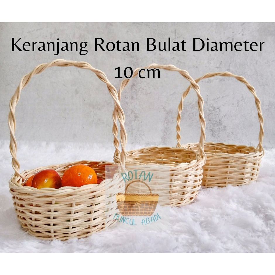 Jual KERANJANG ROTAN BULAT DIAMETER 10 CM / TERMURAH, KUALITAS TERBAIK ...