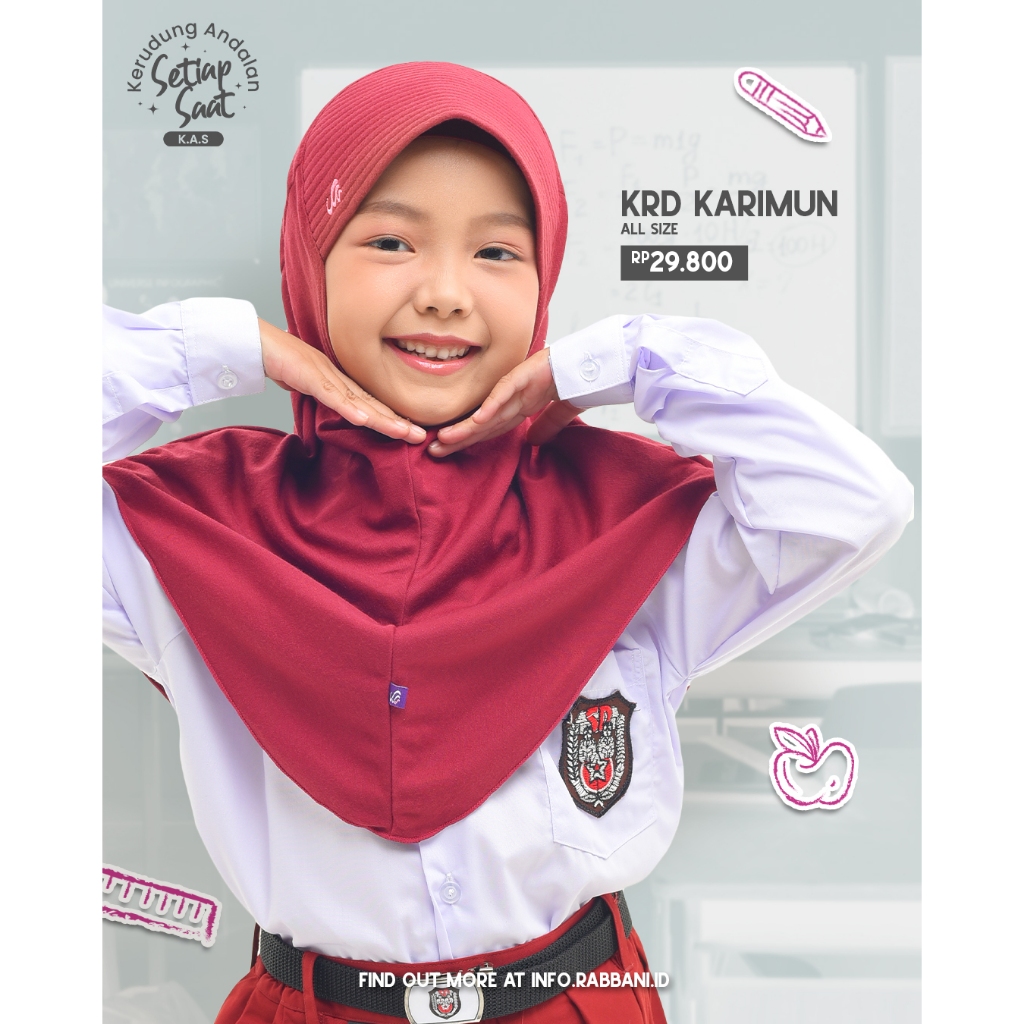 Jual RABBANI SPORT Kerudung Karimun | Kerudung Sekolah Instan Karimun ...